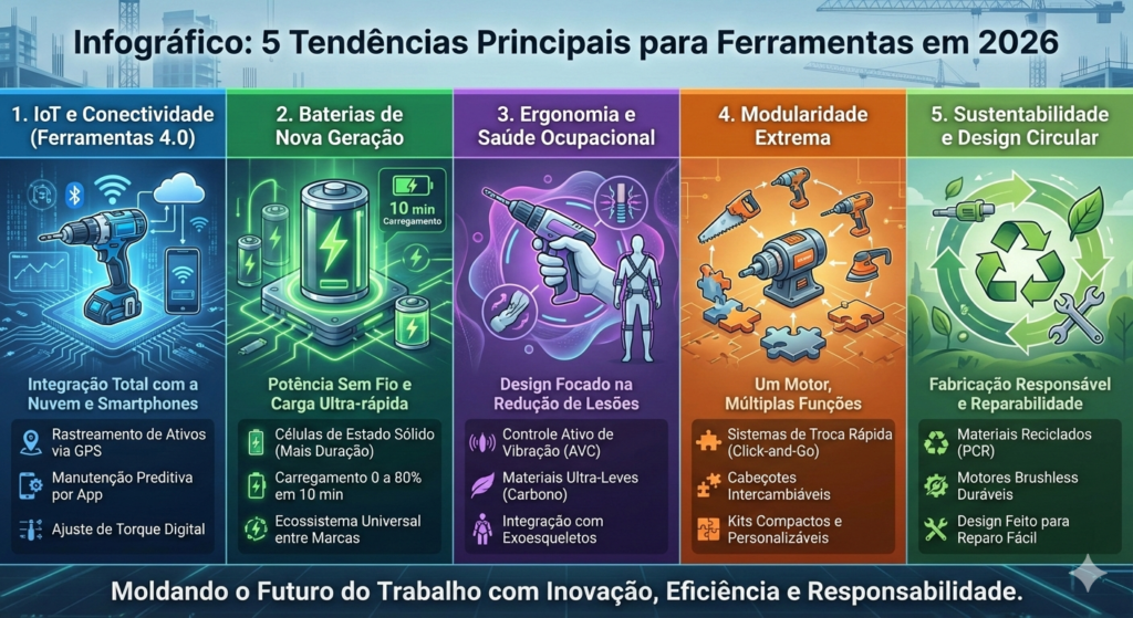 Um imagem representando o futuro das do trabalho com inovações, eficiências e responsabilidade.