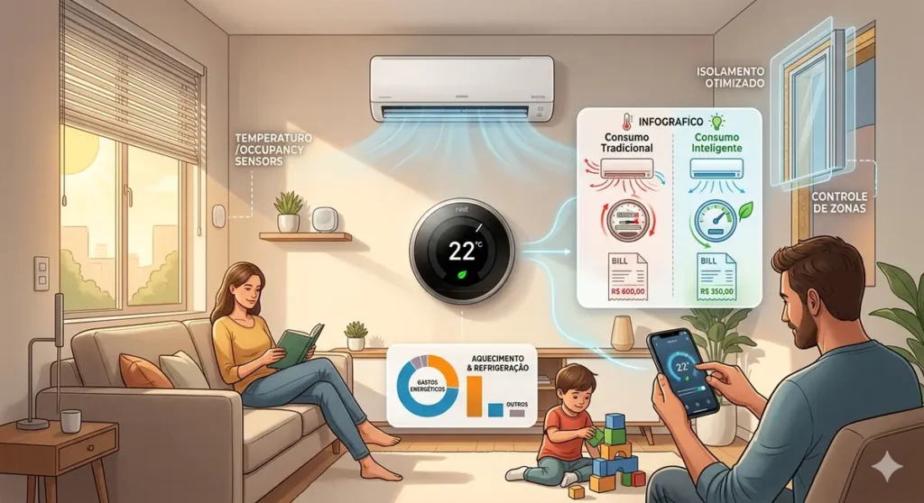 Economia de Energia com Casa Inteligente: Dicas Essenciais 2 Controle Otimizado de Climatização